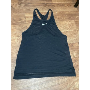 Nike Women's Tank Top Size S Black‎ Mesh Sleeveless With RacerBack